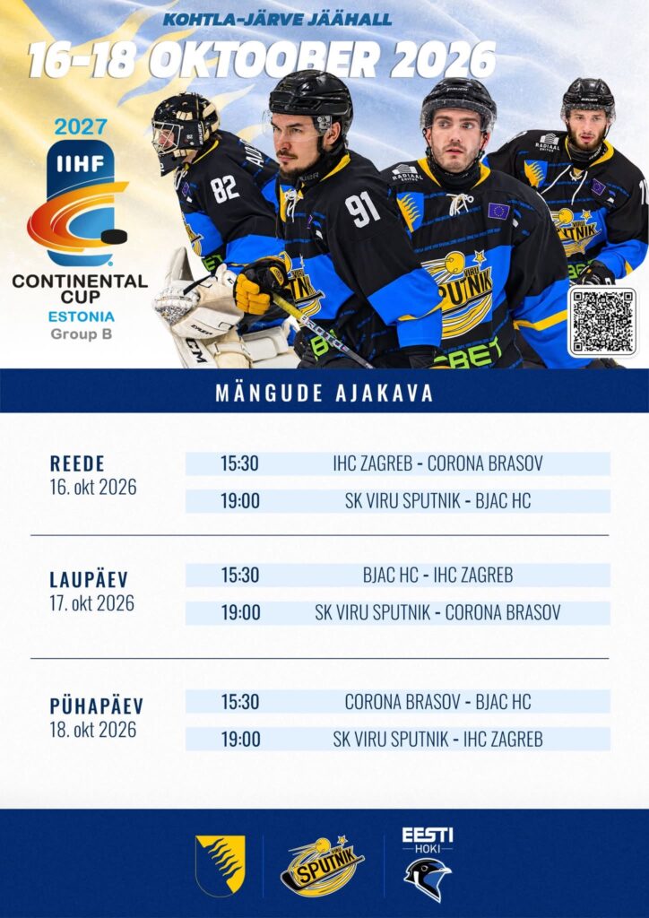 6.–18. oktoobril 2026 võõrustab Kohtla-Järve jäähall rahvusvahelist jäähokiturniiri IIHF Continental Cup 2027, mille B-alagrupi mängudes astub võistlustulle ka 